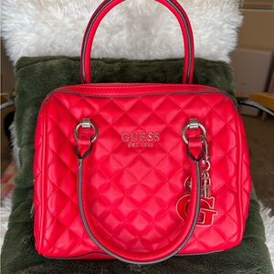 GUESS Red Quilted Women's Bag